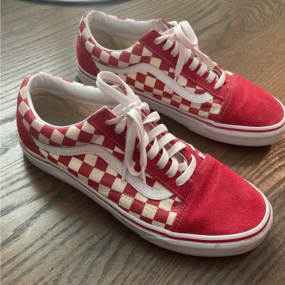 Red Checkered Vans